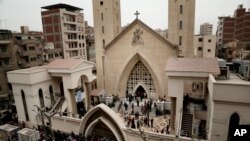 L'église St-Georges, Tanta, Egypte, le 9 avril 2017