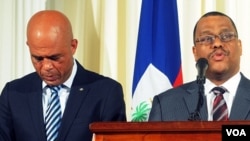 El presidente Michel Martelly y el primer ministro Garry Conille, encabezan el gobierno de Haití.
