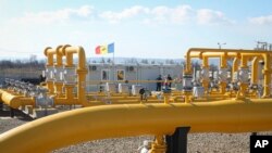 На участке трубопровода Яссы-Унгены-Кишинев национальной газораспределительной сети Молдовы. Архивное фото.