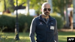 FILE - Dara Khosrowshahi, chief executive officer of Uber and former CEO of Expedia, Inc., attends the annual Allen & Company Sun Valley Conference on July 7, 2016 in Sun Valley, Idaho.