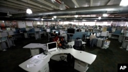 Una vista de la sala de redacción de El Nacional en su sede en Caracas, Venezuela, 13 de diciembre de 2018.