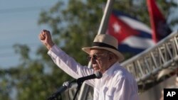 El vicepresidente José Ramón Machado Ventura, pronunció el discurso de honor en las celebraciones a las que asistió el presidente Raúl Castro.
