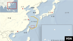 中日有爭議的尖閣列島/釣魚島地理位置