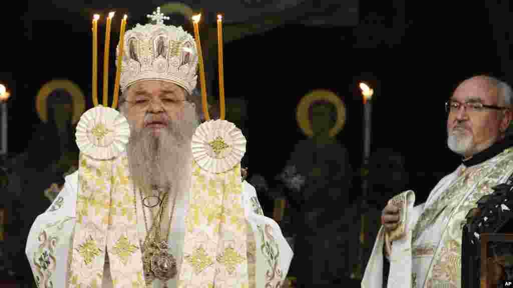 Bukin Kirsimetin masu ra'ayin 'yan mazan jiya a Macedonia. 