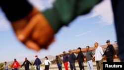 Migrantes venezolanos en Ciudad Juárez, México, en 22 de octubre de 2022.
