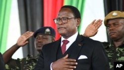 FILE - Malawi's President Lazarus Chakwera in Lilongwe, Malawi, June 28, 2020. 