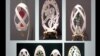 Tina Kannapel's delicately sculpted eggshells on sale in Artists' Undertaking Gallery, Occoquan, Virginia, June 5, 2012. 