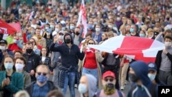 Masu zanga zanga a Belarus
