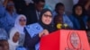 Rais wa Tanzania, Dkt Samia Suluhu Hassan, akihutubia wakati wa maadhimisho ya Siku ya Wanawake, Tanzania.