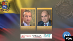 Captura de video de imagen de Samark López (D) y Tareck El-Aissami.
