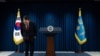 FILE - This handout photo taken and released on December 7, 2024 by the South Korean Presidential Office shows South Korea's President Yoon Suk Yeol bowing after the end of his address at the Presidential Office in Seoul.