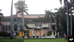 Mar-a-Lago, kediaman pribadi Presiden Donald Trump, di Palm Beach, Florida, 15 April 2017.