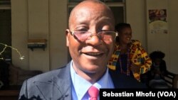 Ziyambi Ziyambi, shown in July 2017, is a parliament member of the ruling Zanu PF party. He says he sees nothing wrong with the new law that allows President Robert Mugabe to handpick Zimbabwe’s top judges.