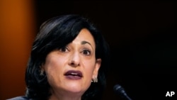 Dr. Rochelle Walensky, director of the Centers for Disease Control and Prevention, testifies during a Senate hearing on Capitol Hill in Washington, March 18, 2021.