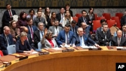 联合国安理会通过要求加沙停火的决议，美国常驻联合国代表托马斯-格林菲尔德大使投弃权票。(2024年3月25日)