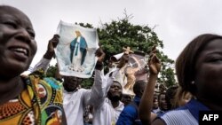 Les catholiques lors d'une manifestation à Kinshasa, le 31 décembre 2017.