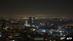 Bir neçə partlayış eşidildikdən sonra Tehranın ümumi görüntüsü. 26 oktyabr, 2024.