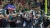  Philadelphia Eagles oo u dabaaldaheysa sanashada koobka.