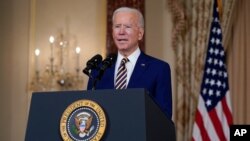 President Joe Biden delivers a speech on foreign policy, at the State Department, Feb. 4, 2021, in Washington.