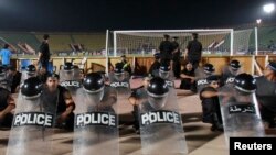 La police anti-émeute au Caire, le 1er septembre 2012.