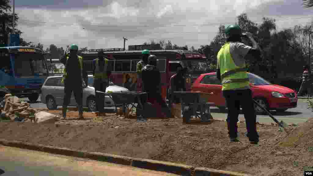 Usafishaji na matayarisho katika barabara ya Uhuru Highway
