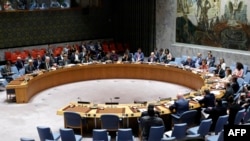 Réunion du Conseil de sécurité de l'ONU, New York, le 29 août 2017. 