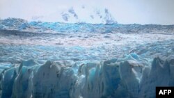 View of the Grey glacier at the Torres del Paine National Park in Magallanes, Chile on Nov. 29, 2017.