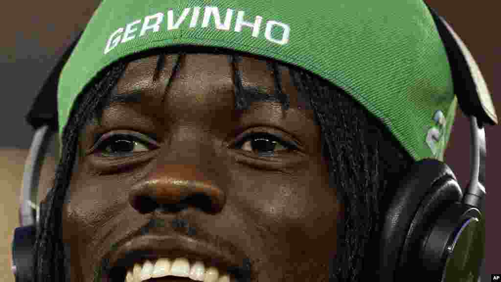 Gervinho de la Cote d'Ivoire a été déterminant dans la victoire de son pays contre la RDC mercredi 4 février 2015.