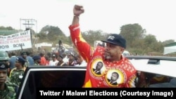 Le vice-président du Malawi, Saulos Chilima, a lancé son parti politique le United Transformation Movement (UTM), a Lilongwe, 21 juillet 2018. (Twitter/Malawi Elections)
