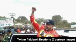 Le vice-président du Malawi, Saulos Chilima, a lancé son parti politique le United Transformation Movement (UTM), a Lilongwe, 21 juillet 2018. (Twitter/Malawi Elections)