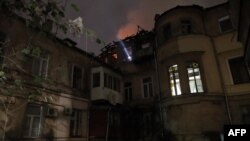 This photograph shows a heavily damaged residential building following a Russian strike in Odesa late on Nov. 14, 2024, amid the Russian invasion of Ukraine.