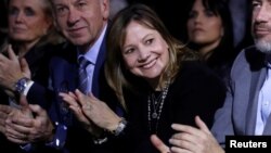 La directrice générale de General Motors, Mary Barra, au Salon international de l'automobile d'Amérique du Nord à Detroit, Michigan, 13 janvier 2018.