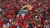 Féretro de Chávez llega a Academia Militar
