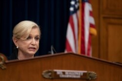 Legisladora Carolyn Maloney, demócrata por Nueva York, durante una audiencia del Comité de la Cámara de Representantes sobre Supervisión y Reforma del Gobierno, en el Capitolio en Washington DC, el 30 de septiembre de 2020.