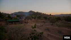 Mother of Mercy Hospital, Gidel has become an unofficial IDP camp. With no cars, many travel weeks to reach the hospital, but do not want to leave its safety. (Adam Bailes/VOA News)