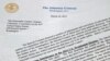 FILE - The letter that Attorney General William Barr sent to Congress on the conclusions reached by special counsel Robert Mueller in the Russia probe is photographed on March 24, 2019. 