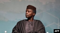 Le Vice-président du Nigeria Yemi Osinbajo à la cérémonie d'investiture du nouveau président de la Banque africaine de développement (BAD), le 1er septembre 2015, à Abidjan.AFP PHOTO / ISSOUF SANOGO / AFP PHOTO / ISSOUF SANOGO