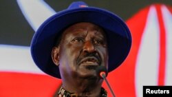 Kiongozi wa upinzani nchini Kenya Raila Odinga akihutubia taifa baada ya tume ya uchaguzi IEBC kumtangaza Dr. William Ruto kuwa mshindi wa uchaguzi wa urais Agosti 16, 2022. PICHA: Reuters